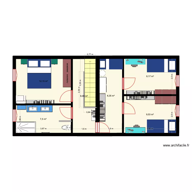 &eacute;tage V1. Plan de 