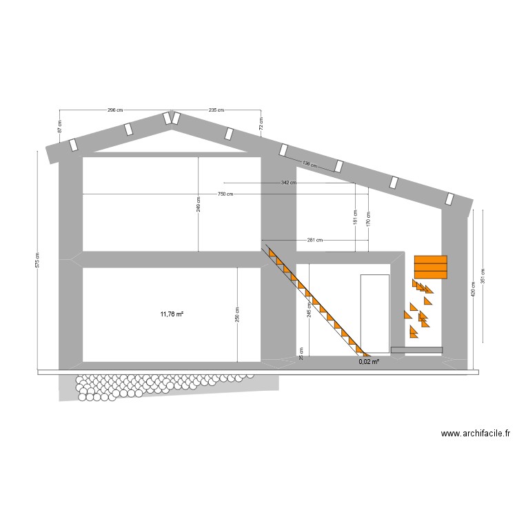 BERGERIE PIGNON NEW 1. Plan de 2 pièces et 12 m2