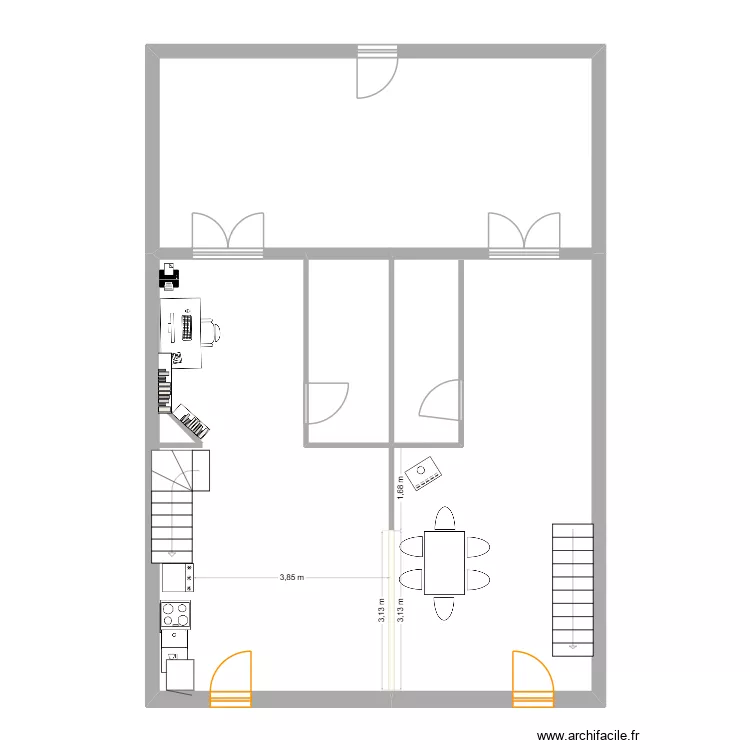 Condos c et d version échelle. Plan de 3 et 103 m² Condos c et d version échelle. Plan de 3 et 103 m²
