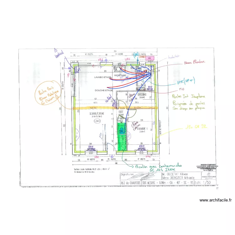 GUELFAT HYDRAULIQUE RDC. Plan de 