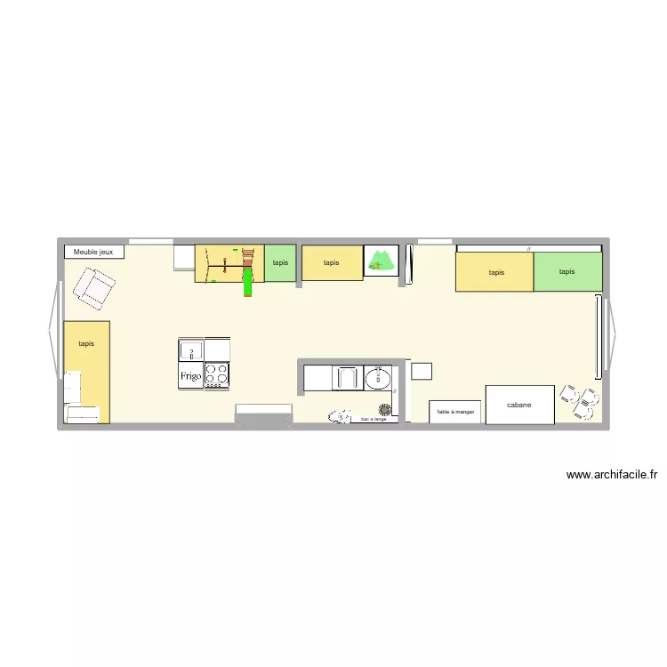 cr&egrave;che jemeppes. Plan de 2  et 25 m²