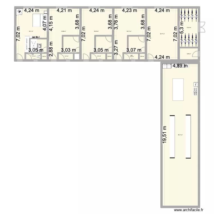 Defens. Plan de 15  et 255 m²