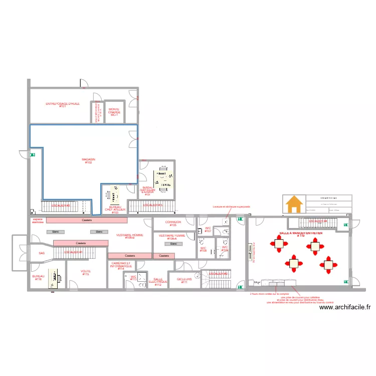 AM&Eacute;NAGEMENT MAGASIN. Plan de 
