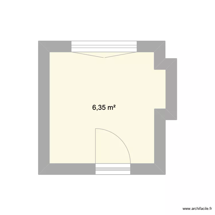 cuisine Claire et Antoine V1. Plan de 1  et 6 m²