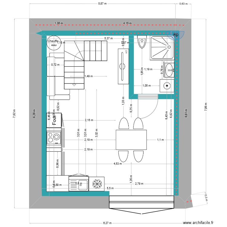 Pressoire1. Plan de 1 pièce et 33 m2