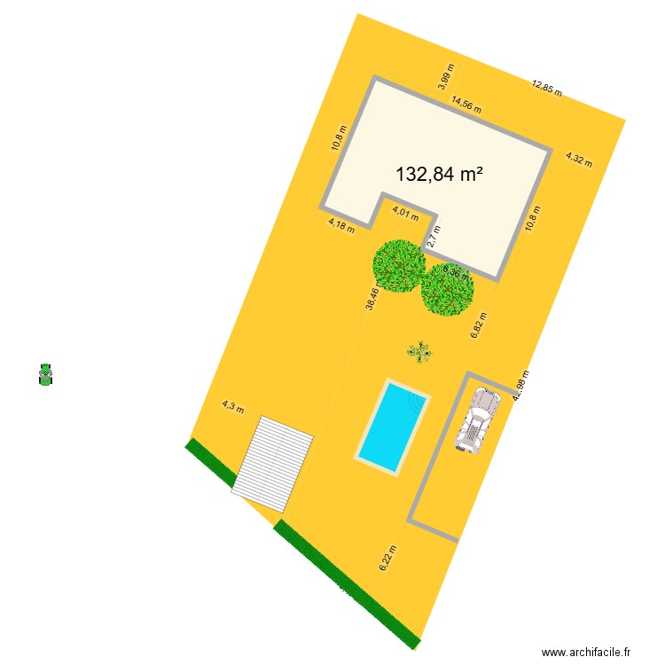PLAN TERRAIN PUISSERGUIER. Plan de 1 pièce et 133 m2