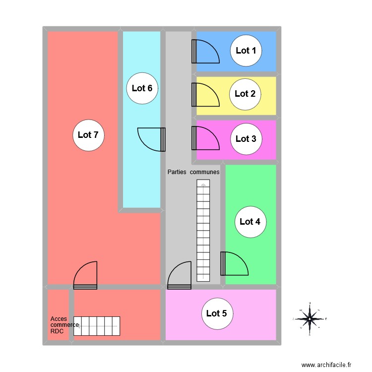 mini cave. Plan de 10 pièces et 78 m2