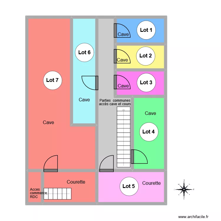 mini cave. Plan de 
