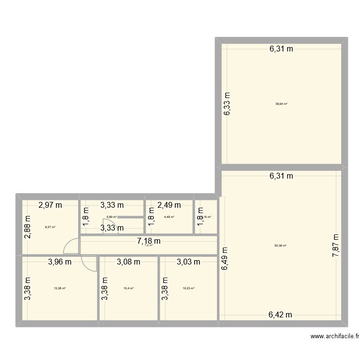 Plan 2 Mathieu. Plan de 10 pièces et 153 m2