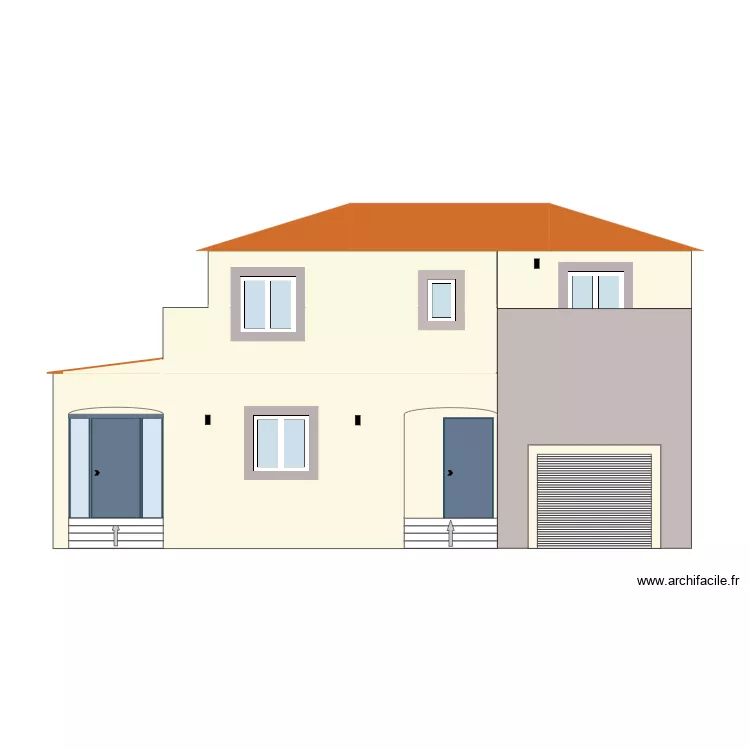 FACADE ARRIERE. Plan de FACADE ARRIERE. Plan de