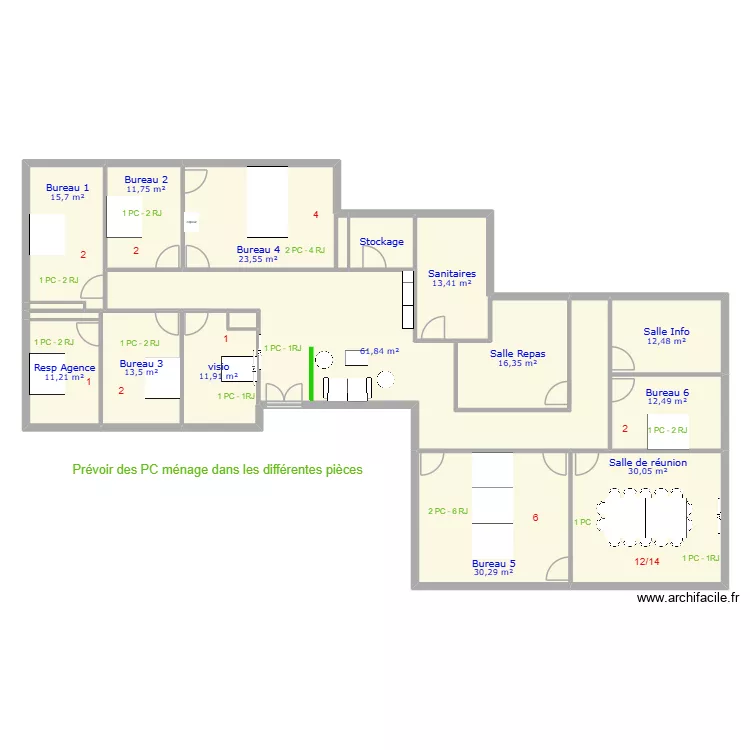 Tours_V4. Plan de 18  et 273 m²