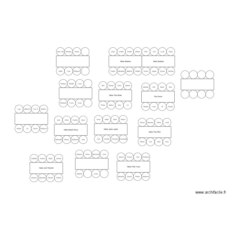 Plan de table mariage. Plan de 0 pièce et 0 m2