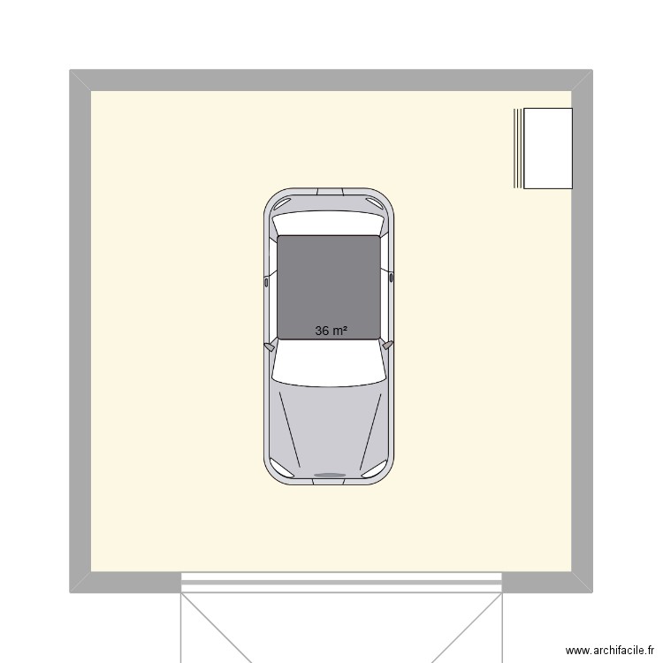 garage 2. Plan de 1 pièce et 36 m2