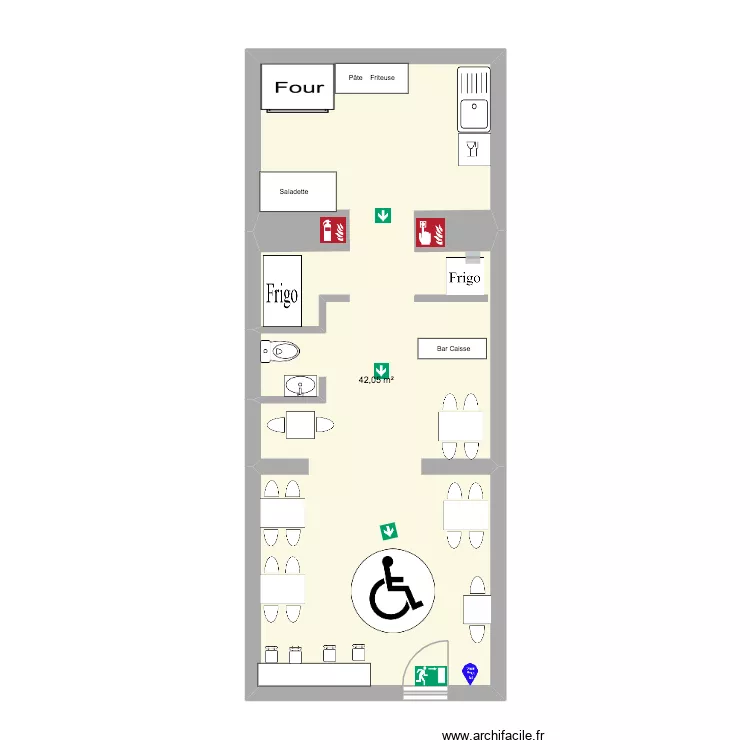 PLan ORIGINE. Plan de 1 pièce et 42 m² PLan ORIGINE. Plan de 1 pièce et 42 m²