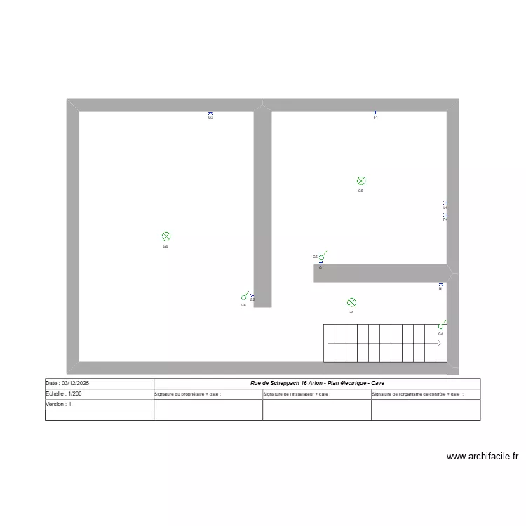 Arlon cave. Plan de 1 pièce et 42 m²