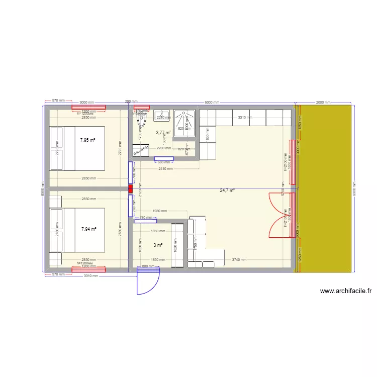 54 ст Семхоз. Plan de 