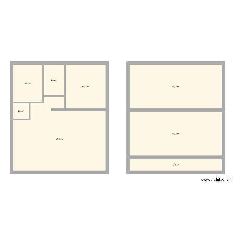 T3 FUVEAU. Plan de 8 pièces et 140 m2