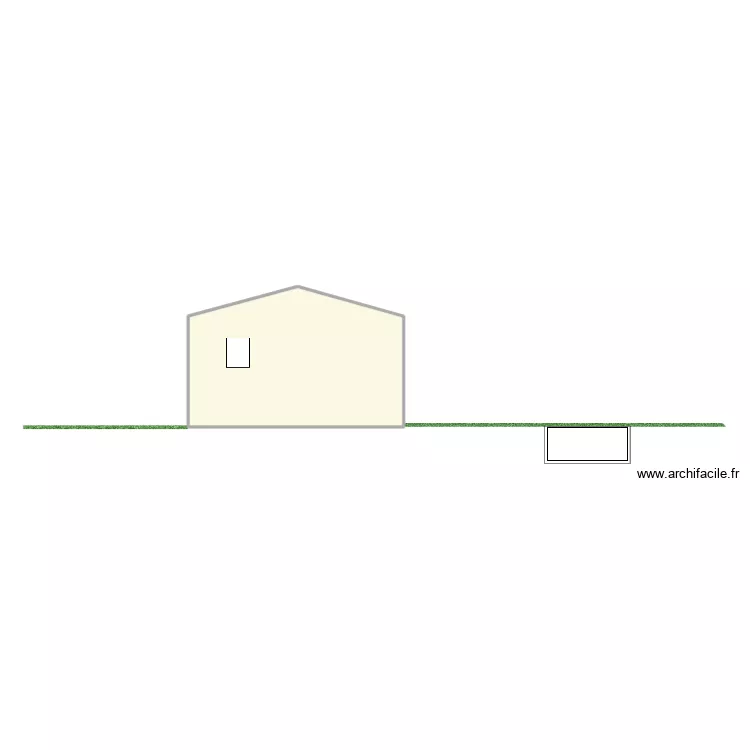 fa&ccedil;ade coupe. Plan de 