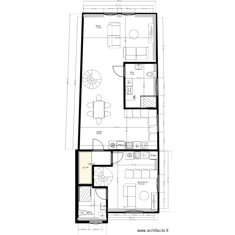 saint jean brevelay. Plan de 16 pièces et 179 m2