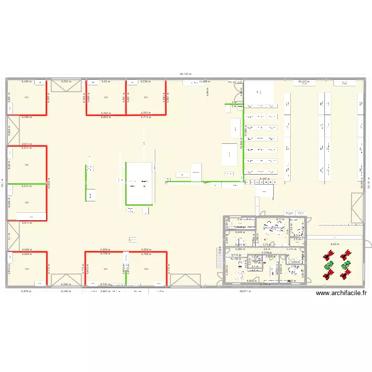 Batiment 4. Plan de 17 et 2179 m² Batiment 4. Plan de 17 et 2179 m²