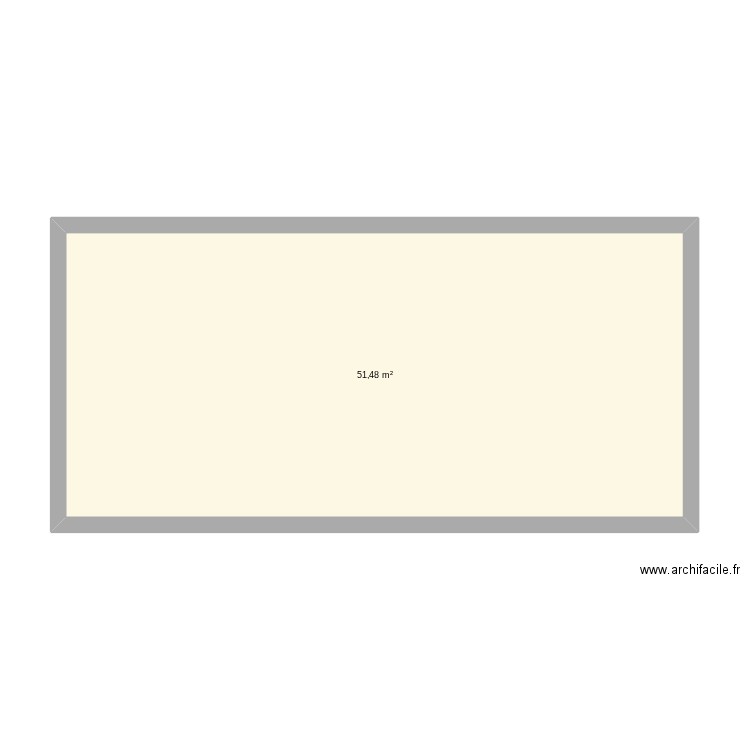 rene. Plan de 1 pièce et 51 m2