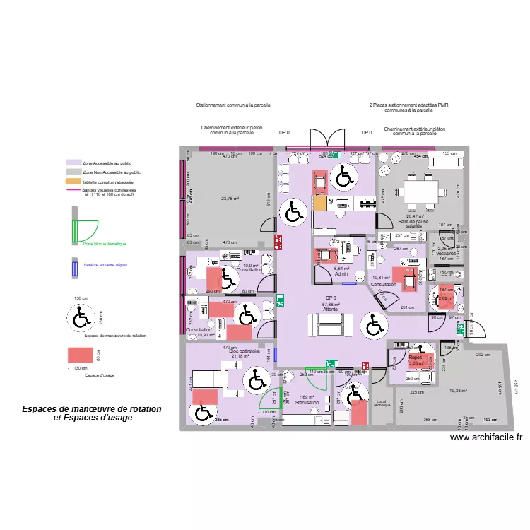SAS TELEOPHTALMO APRÈS TRAVAUX Esp Rotation. Plan de SAS TELEOPHTALMO APRÈS TRAVAUX Esp Rotation. Plan de