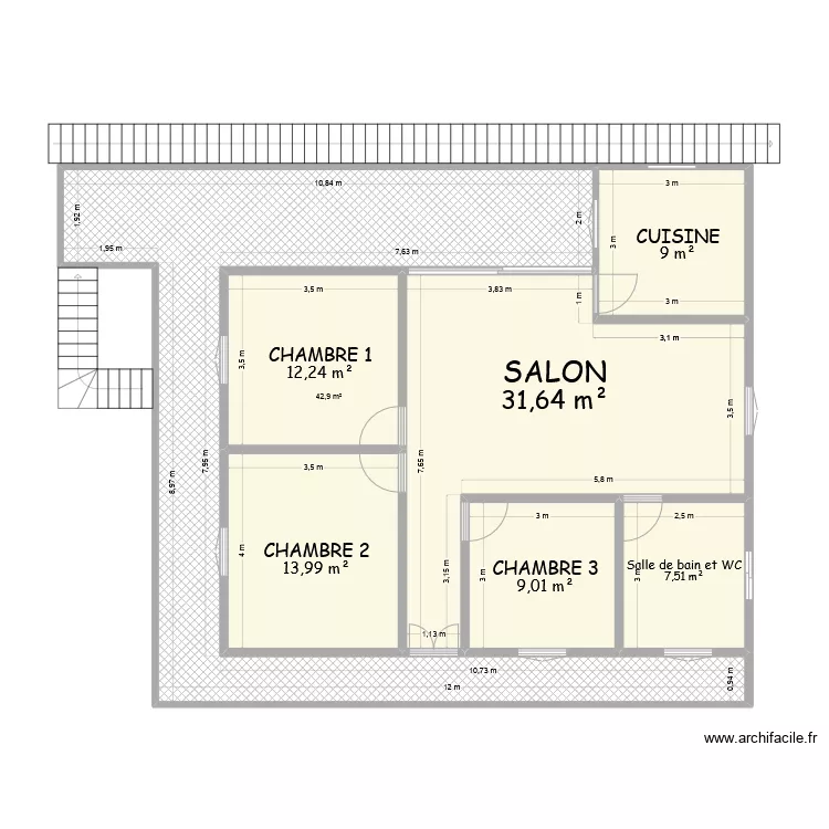 Etage 3 BRK 2025. Plan de 