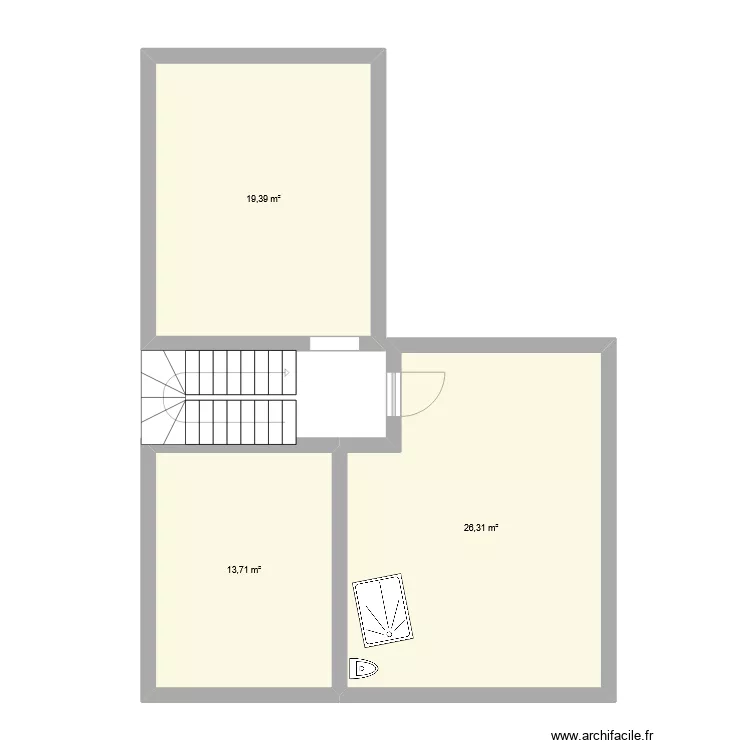 1er &eacute;tage projet Douai. Plan de 