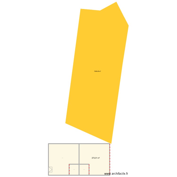 LOCAL. Plan de 4 pièces et 613 m2