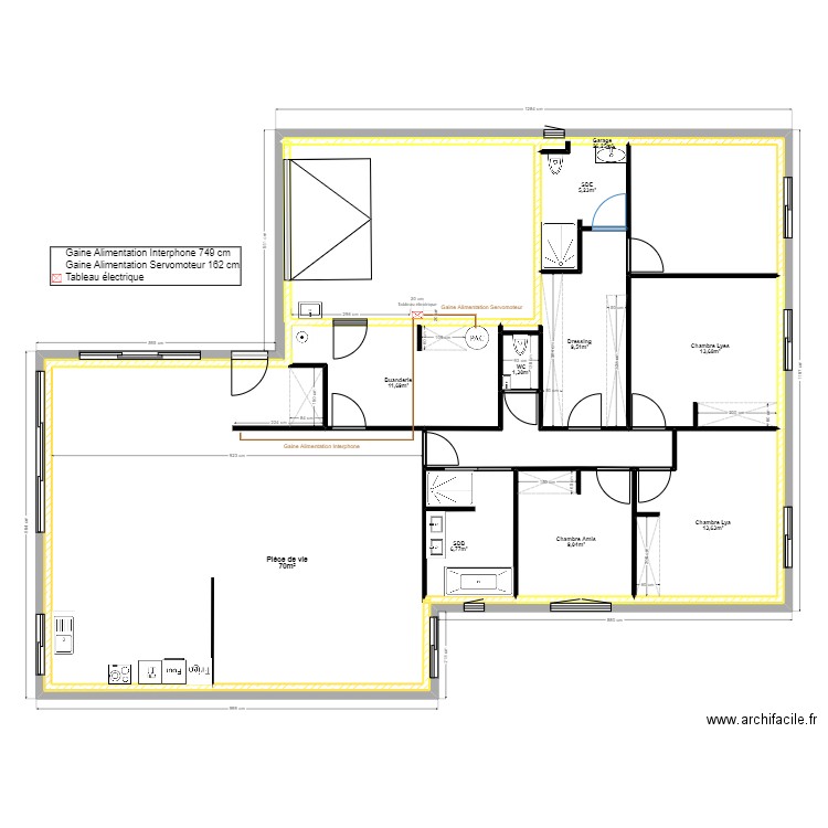 Electricité Autres Gaines. Plan de 0 pièce et 0 m2