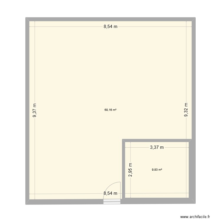 wendy. Plan de 2 pièces et 90 m2