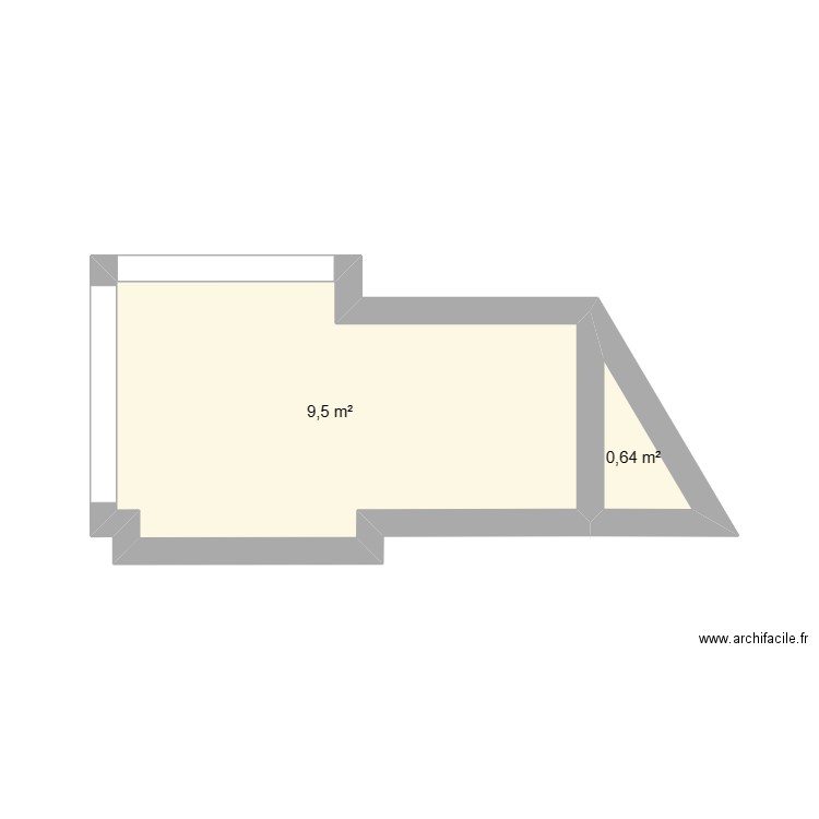 plan veranda ARRICASTRES. Plan de 2 pièces et 10 m2