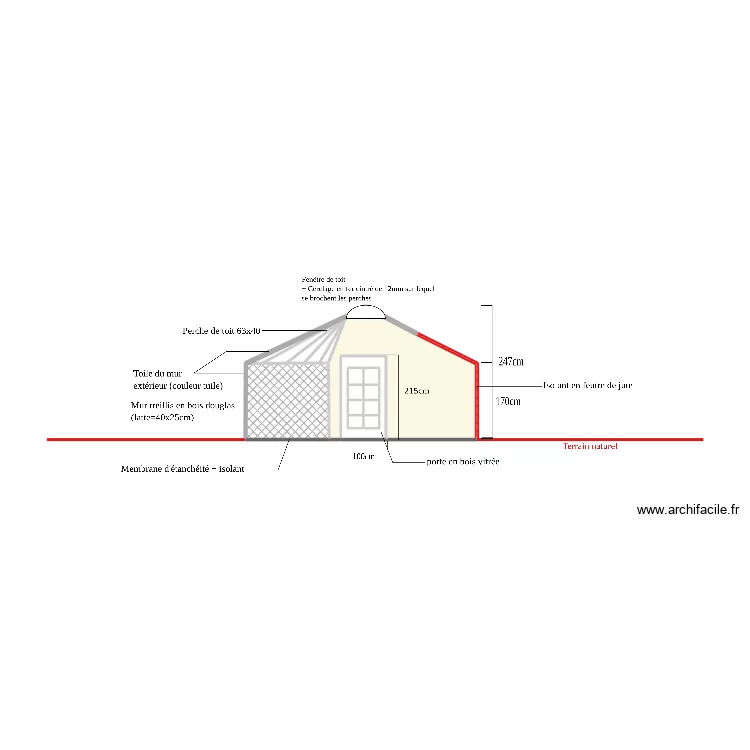 Bureau am&eacute;nagement . Plan de 