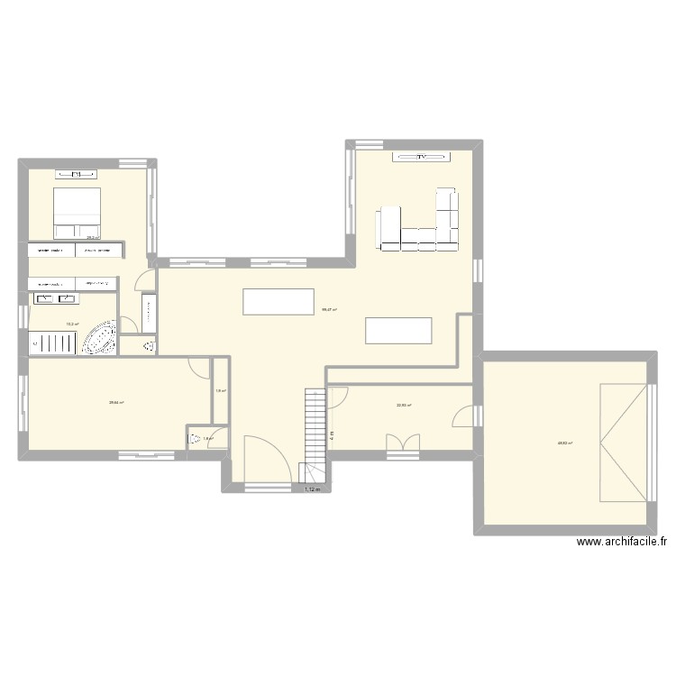 PLAN MAISON VAULX MILIEU V2 ETAGE. Plan de 21 pièces et 392 m2