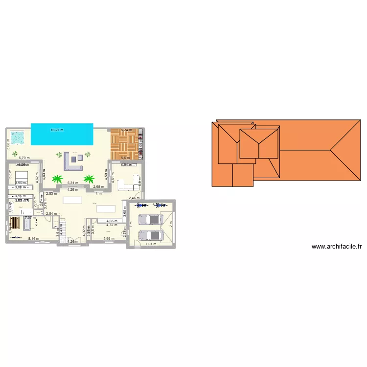 PLAN MAISON VAULX MILIEU V2 ETAGE. Plan de 