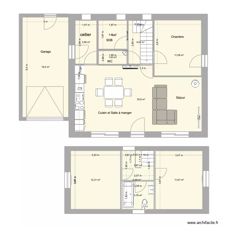 Lot 24 9/8 -3 RDC. Plan de 12 et 169 m² Lot 24 9/8 -3 RDC. Plan de 12 et 169 m²
