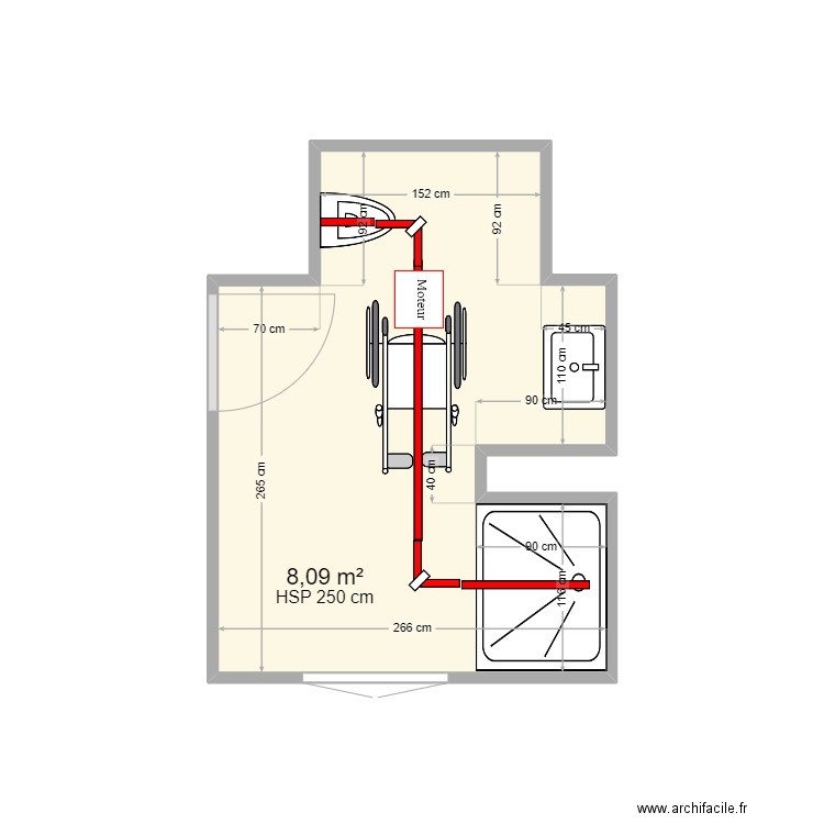 ROGARI 31. Plan de 1 pièce et 8 m2