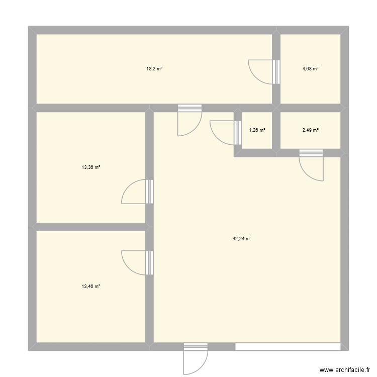cap guesnain soglam. Plan de 7 pièces et 96 m2