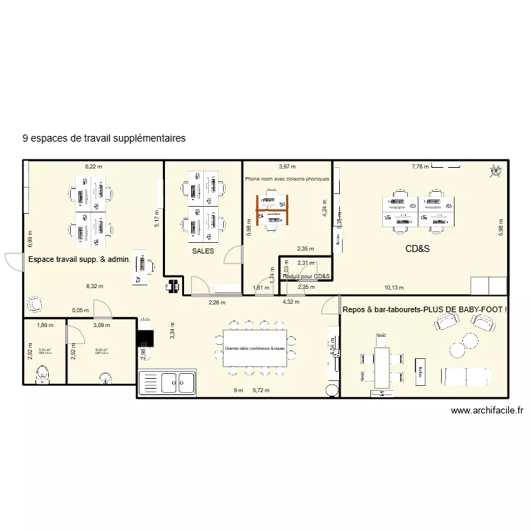Aménagement des bureaux LS-5. Plan de Aménagement des bureaux LS-5. Plan de