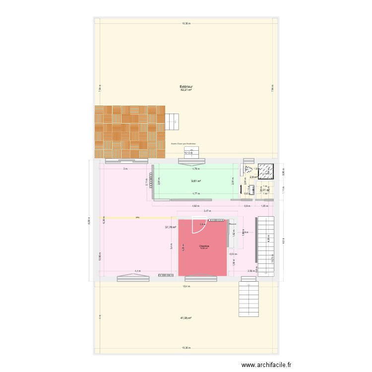 plan projet final grande cuisine sans meuble2. Plan de 8 pièces et 185 m2