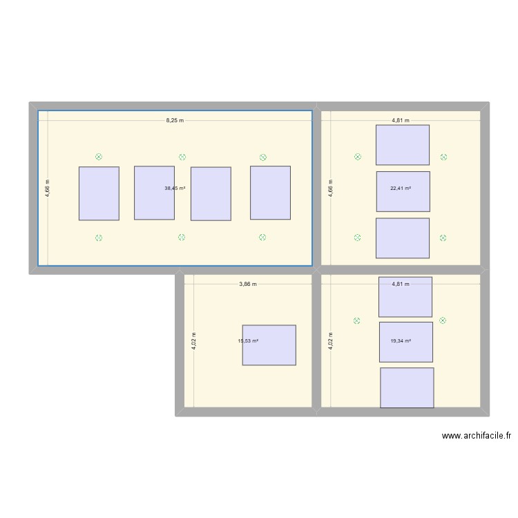 TCHAT-RES 2. Plan de 4 pièces et 96 m2