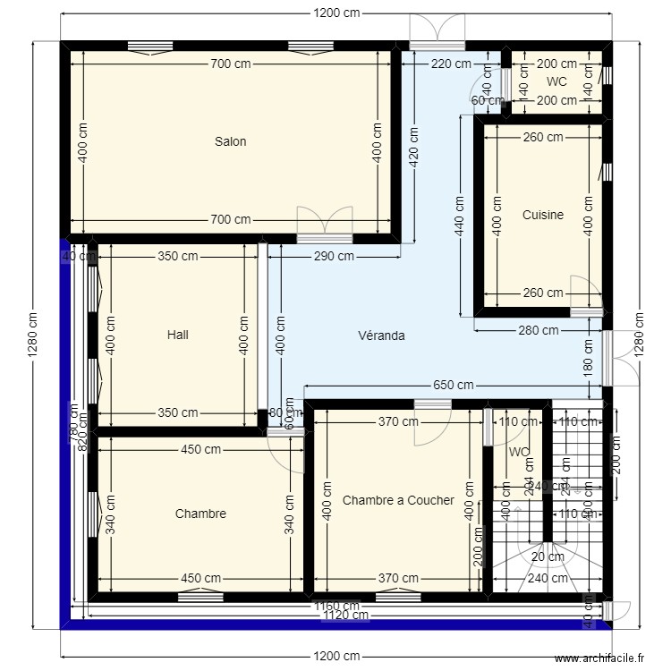 Plan de terrain 12mx12m Client 49 39 39 31. Plan de 9 pièces et 130 m2