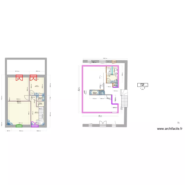 Etage1201_rev_f. Plan de 10  et 55 m²