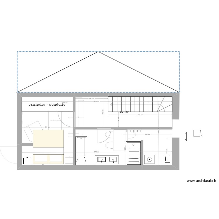 ELISE_rez_78_bis et 1er v1. Plan de 1 pièce et 10 m2