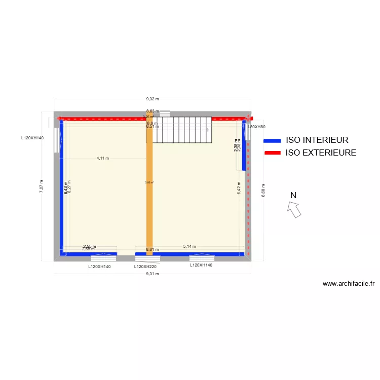 etage ISOLATION. Plan de 