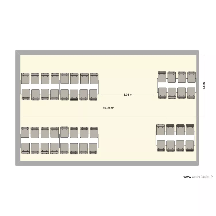 Mariage E&AL. Plan de 1  et 60 m²