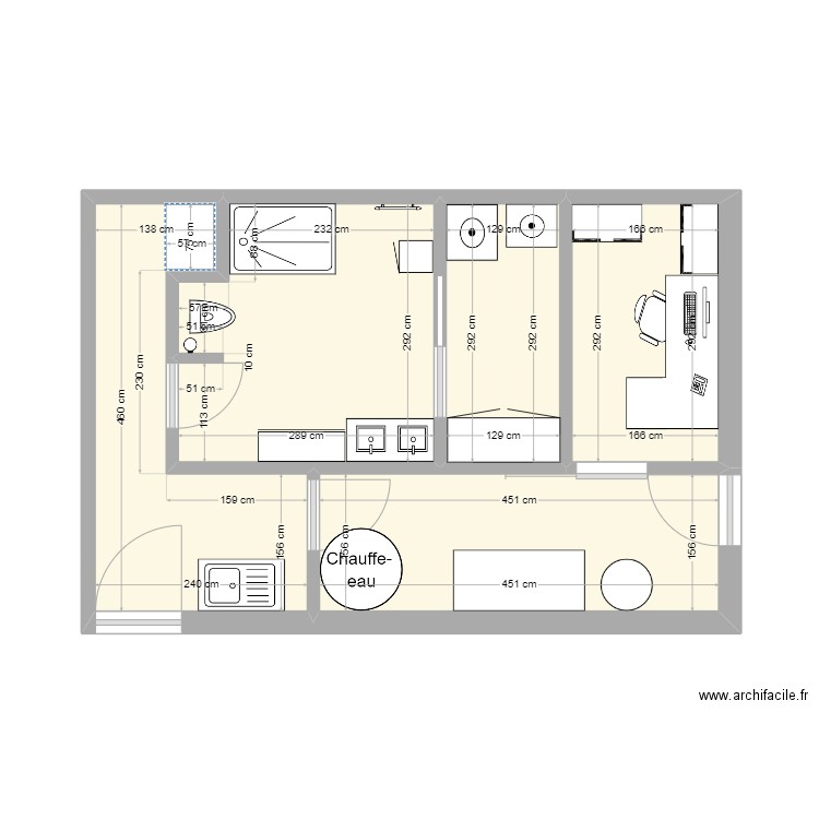salle de bain 1. Plan de 0 pièce et 0 m2