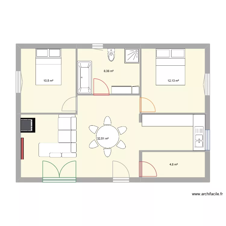 plan. Plan de 5 et 68 m² plan. Plan de 5 et 68 m²