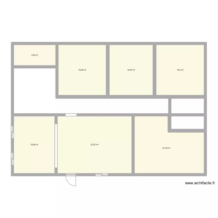 House. Plan de 7  et 115 m²