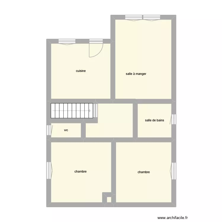 FILJAK Katia &eacute;tat initial. Plan de 8  et 62 m²